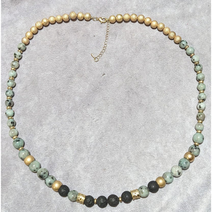 Lava Agate Beaded Necklace