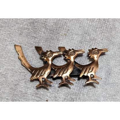 Vintage Copper By Bell Pure Copper Roadrunner Brooch