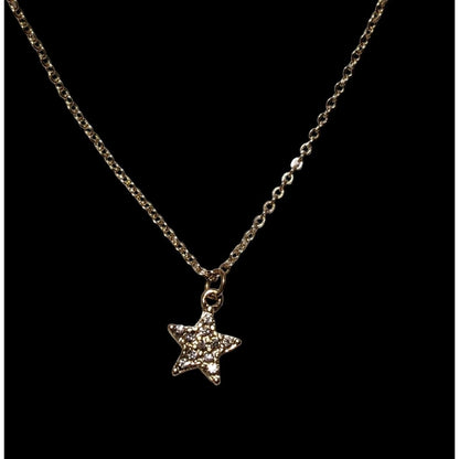 Minimalist Gold Rhinestone Star Necklace