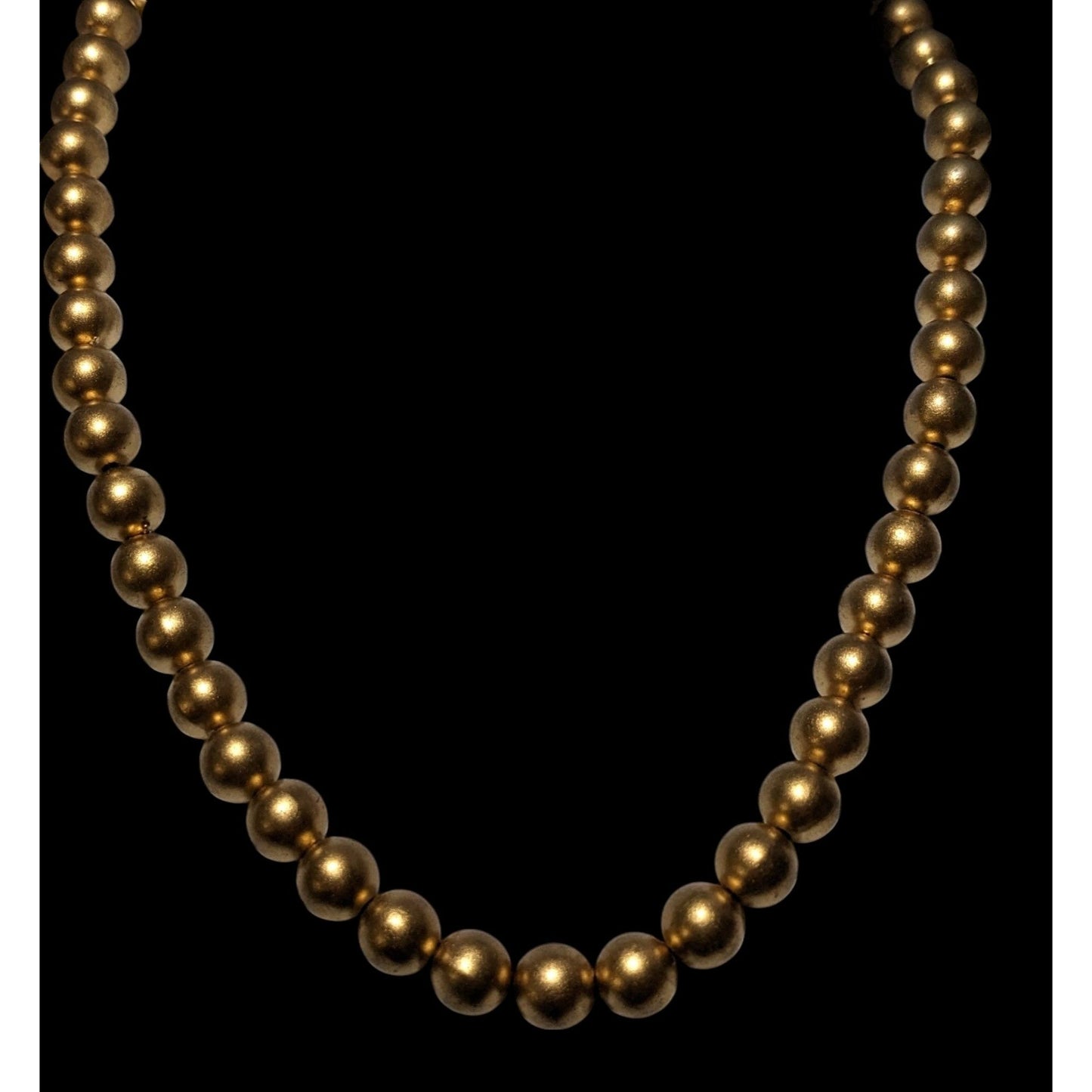 Vintage Gold Beaded Faux Pearl  Necklace