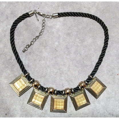 NY Chunky Faceted Gem Geometric Necklace