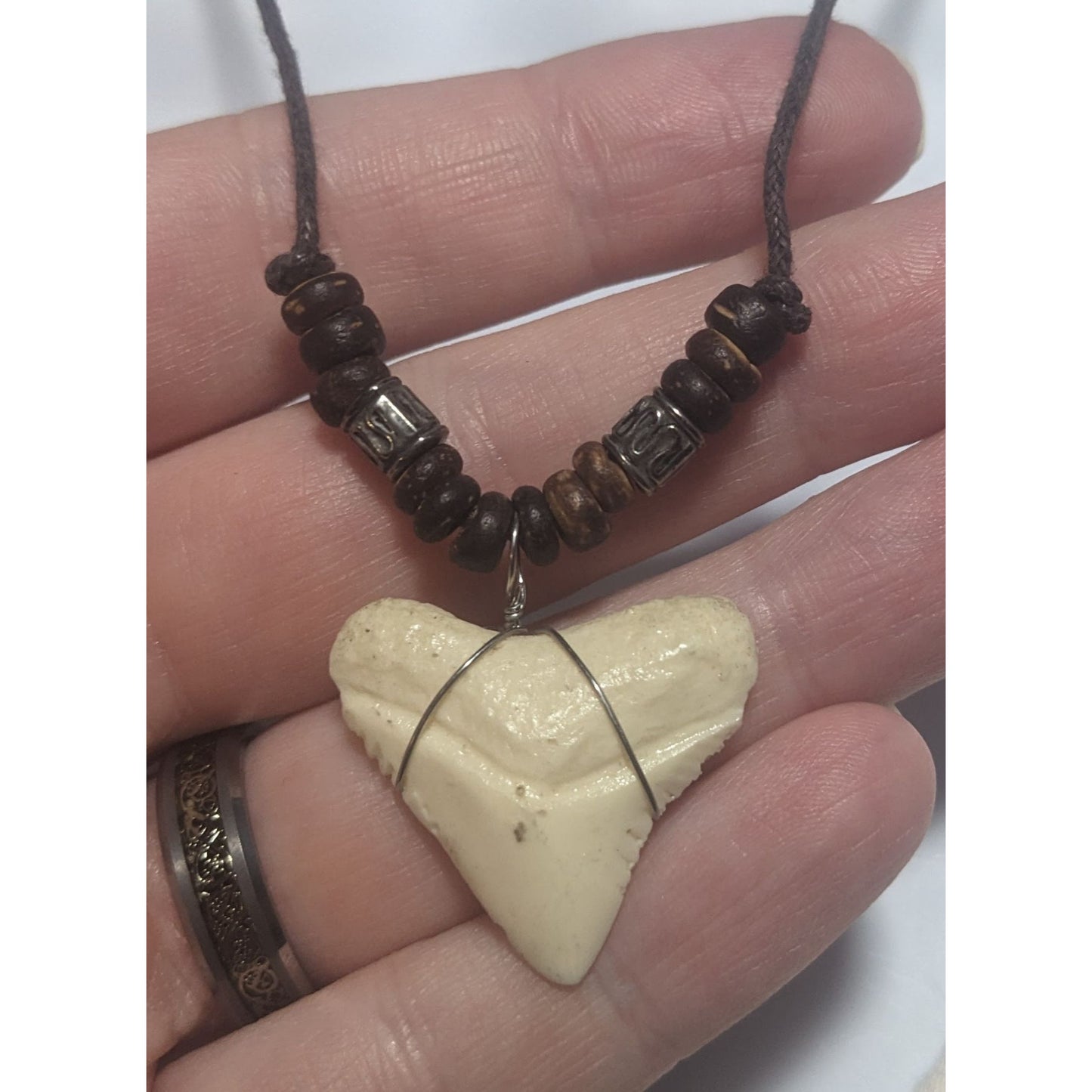 Beaded Shark Tooth Necklace