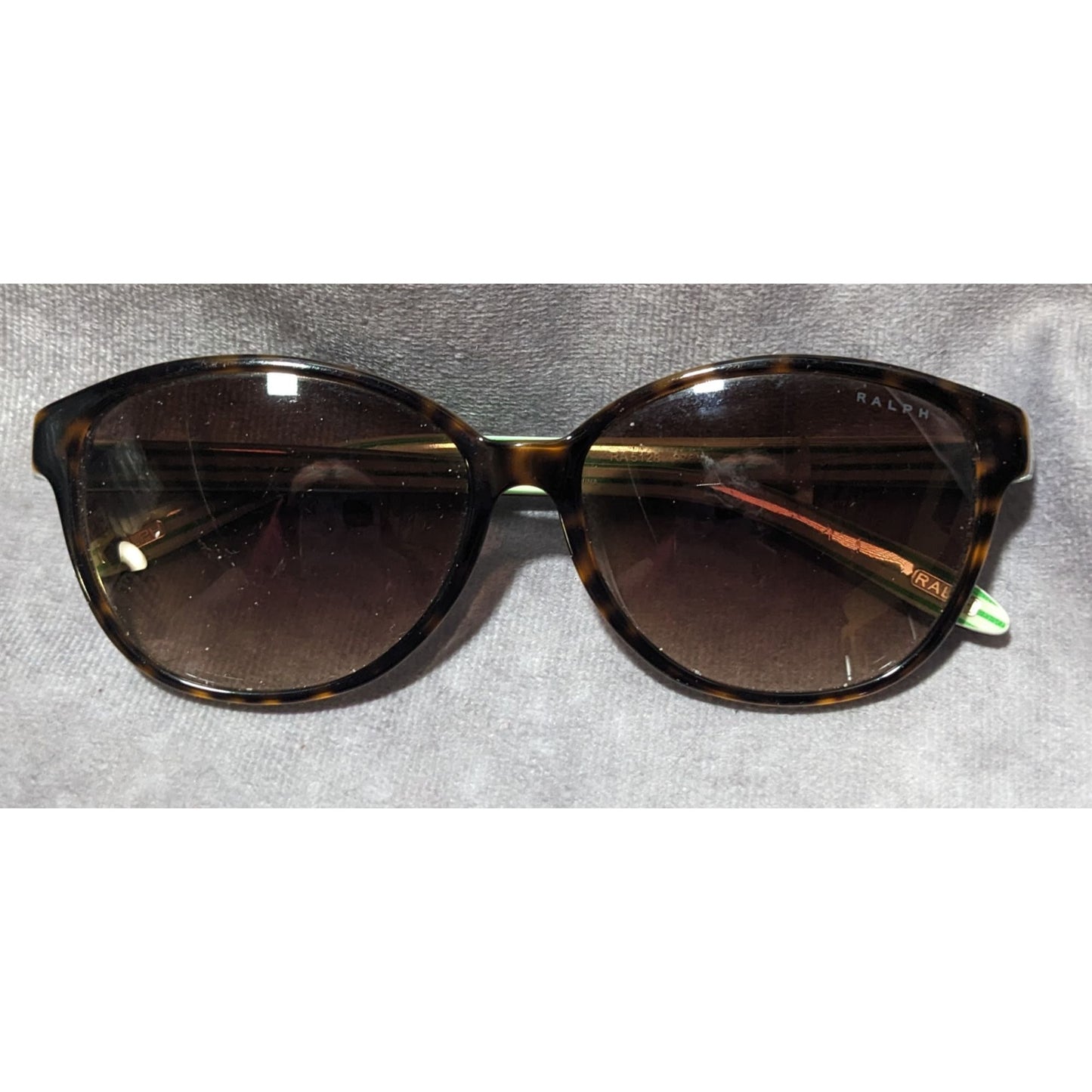 Ralph Lauren Tortoise Green Stripe Sunglasses