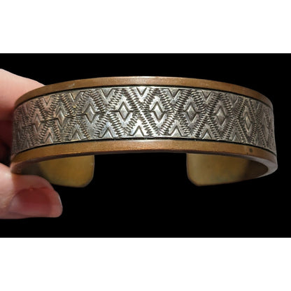 Randy Secatero Native Sterling Copper Bracelet