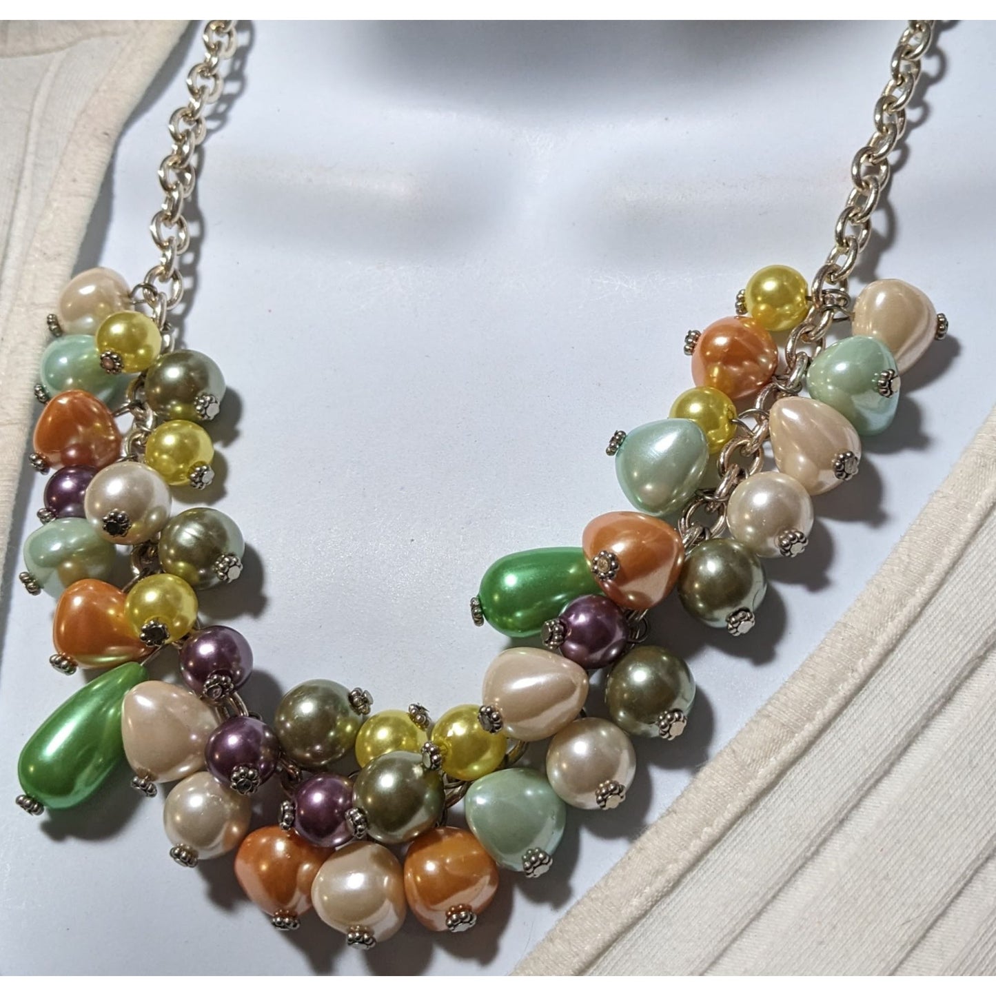 Pier 1 Imports Pastel Pearl Cluster Necklace