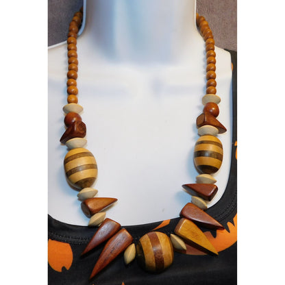 Wooden Abstract Necklace