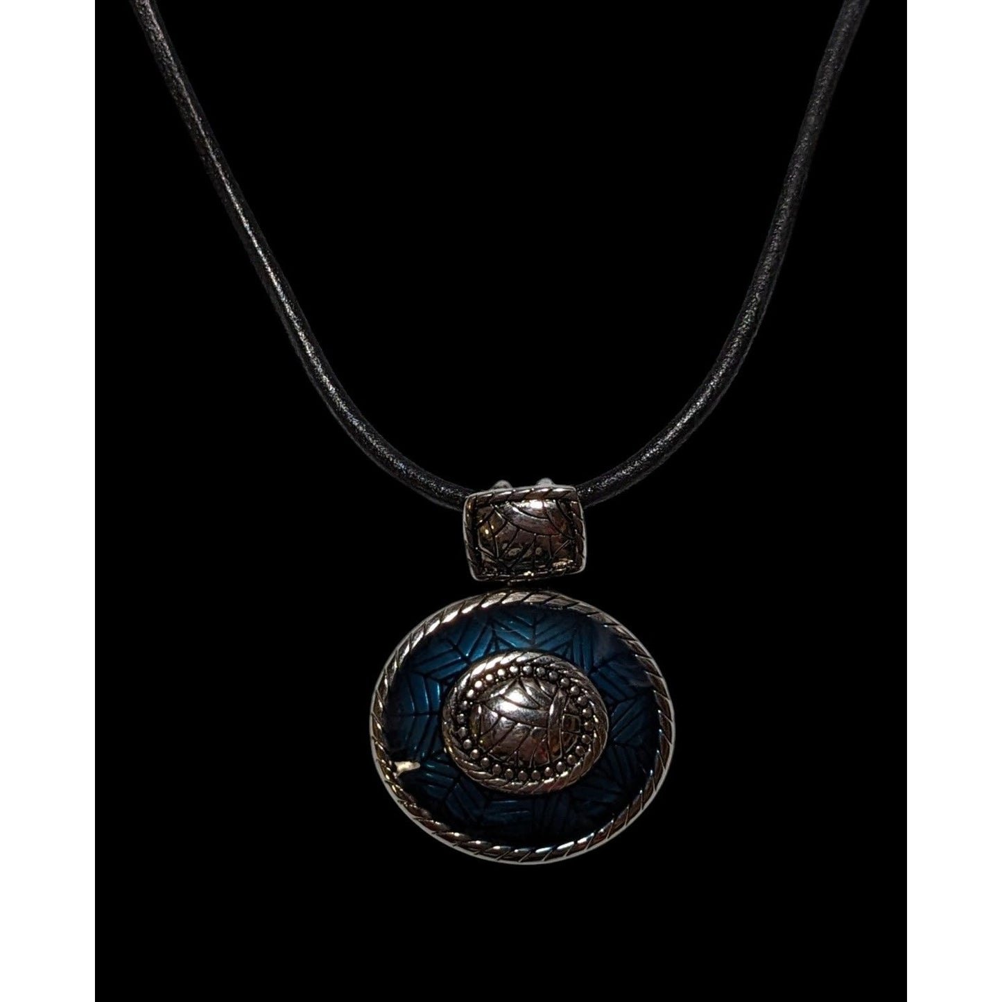 Whimsical Enameled Blue Lia Sophia Pendant Necklace