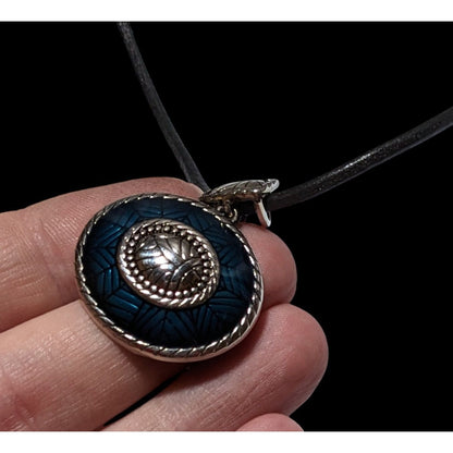 Whimsical Enameled Blue Lia Sophia Pendant Necklace