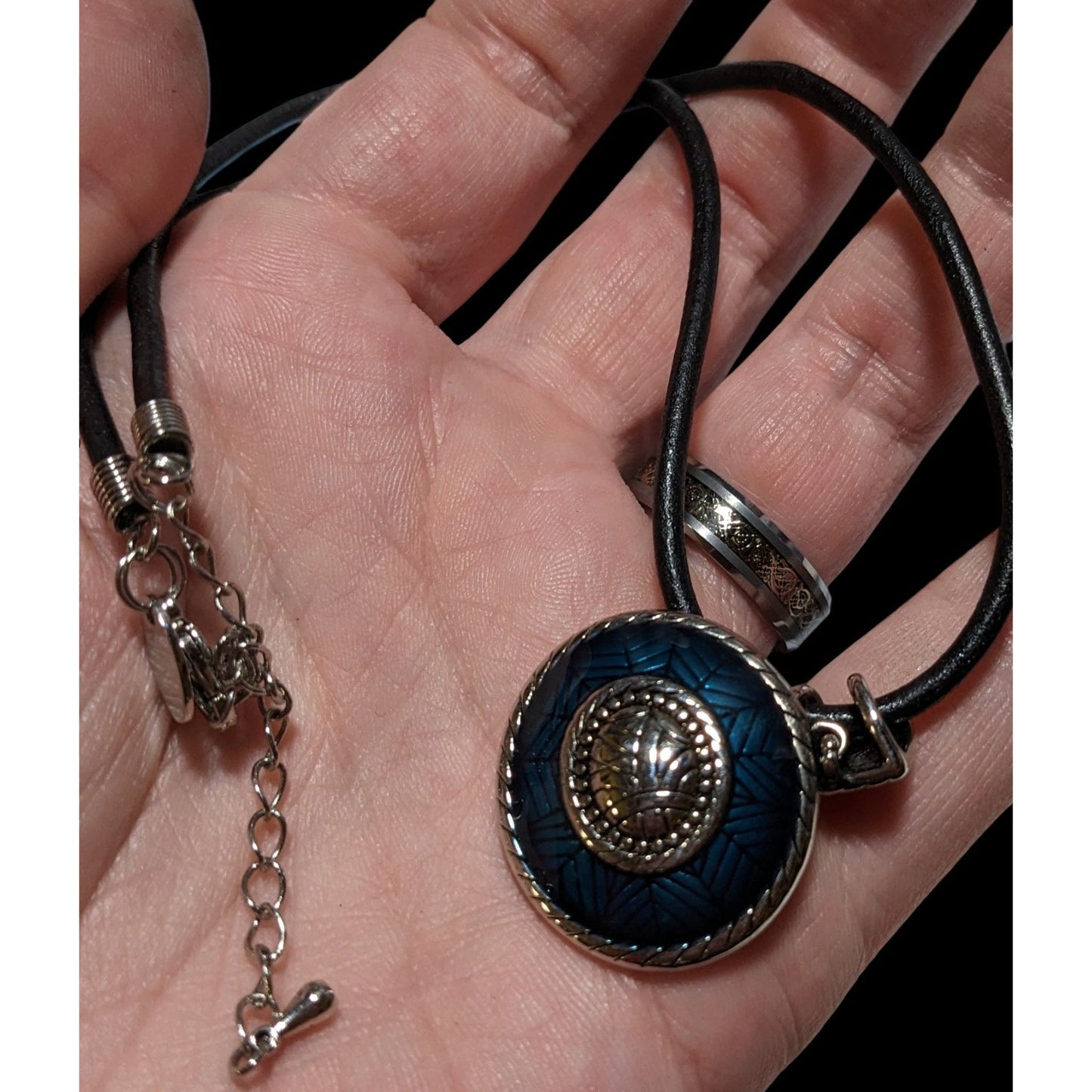 Whimsical Enameled Blue Lia Sophia Pendant Necklace