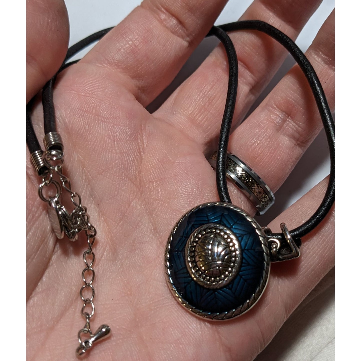 Whimsical Enameled Blue Lia Sophia Pendant Necklace