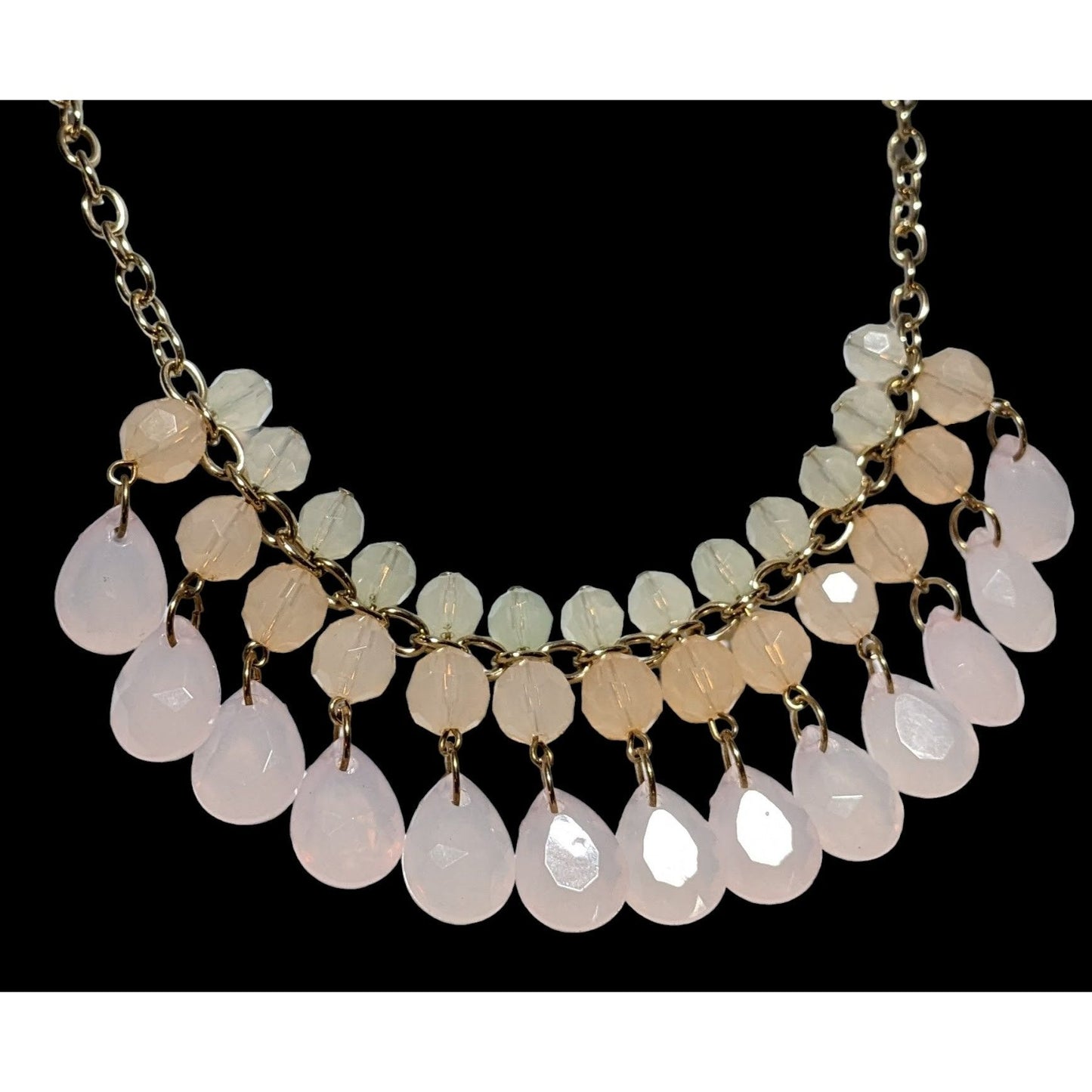 Pastel Gem Bib Necklace