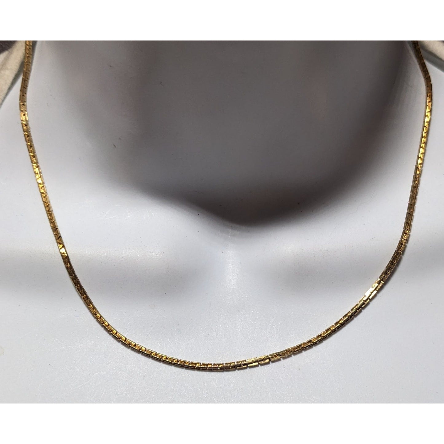 Bright Gold Korea Boston Link Chain Necklace