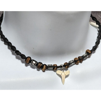 Beaded Baby Shark Tooth Necklace