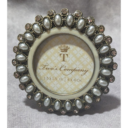 Two's Company Mini Pearl Photo Frame