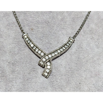 Zales Lab Created White Sapphire And Diamond Accent Twist Necklace