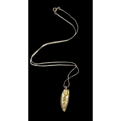 Vintage Gold Electroplated Natural Leaf Necklace