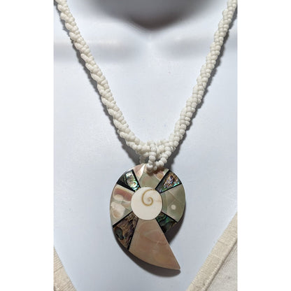 Mother Of Pearl Mosaic Shell Necklace