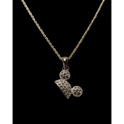 Disney Crystal Mickey Pave Pendant Necklace