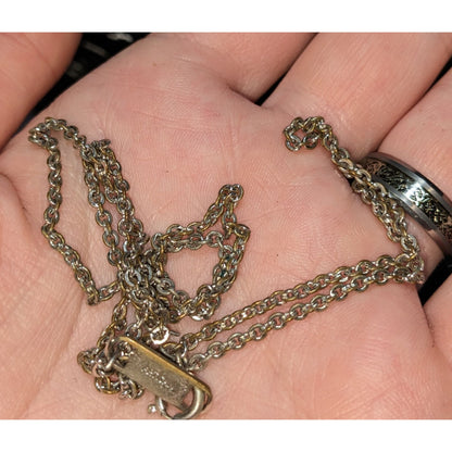 20-Inch Artisan-Signed Metal Chain Necklace
