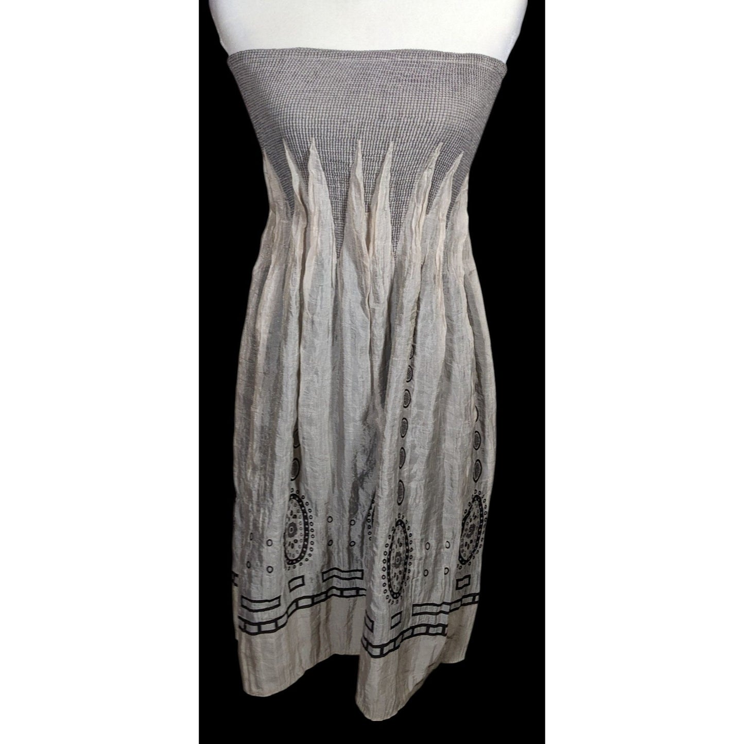 Lapis By Anthropologie Bohemian Grey Tube Top Dress