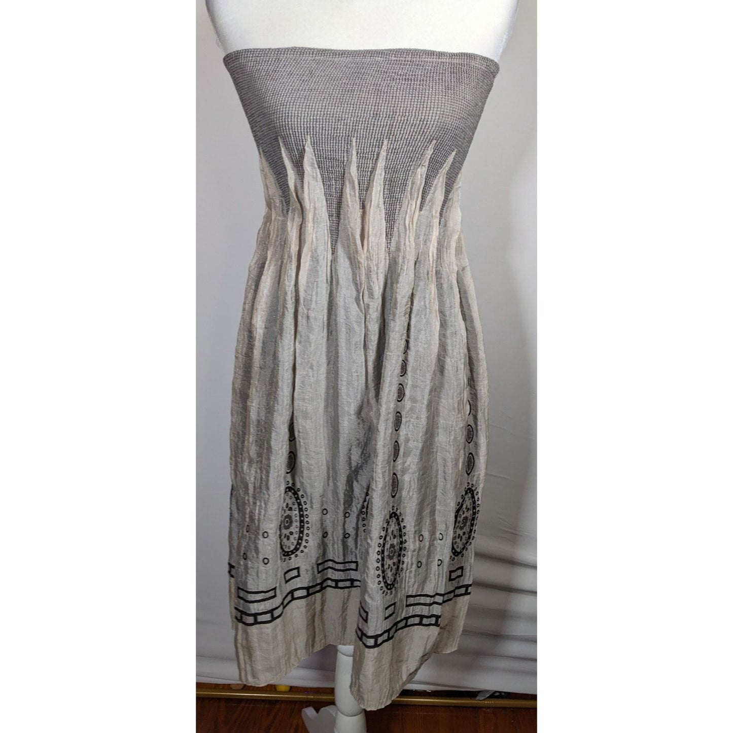 Lapis By Anthropologie Bohemian Grey Tube Top Dress