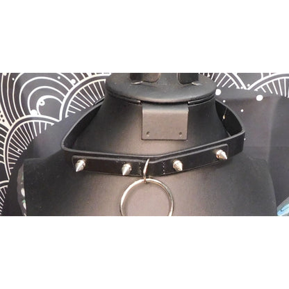Gothic Punk Spiked Bondage Faux LeatherChoker