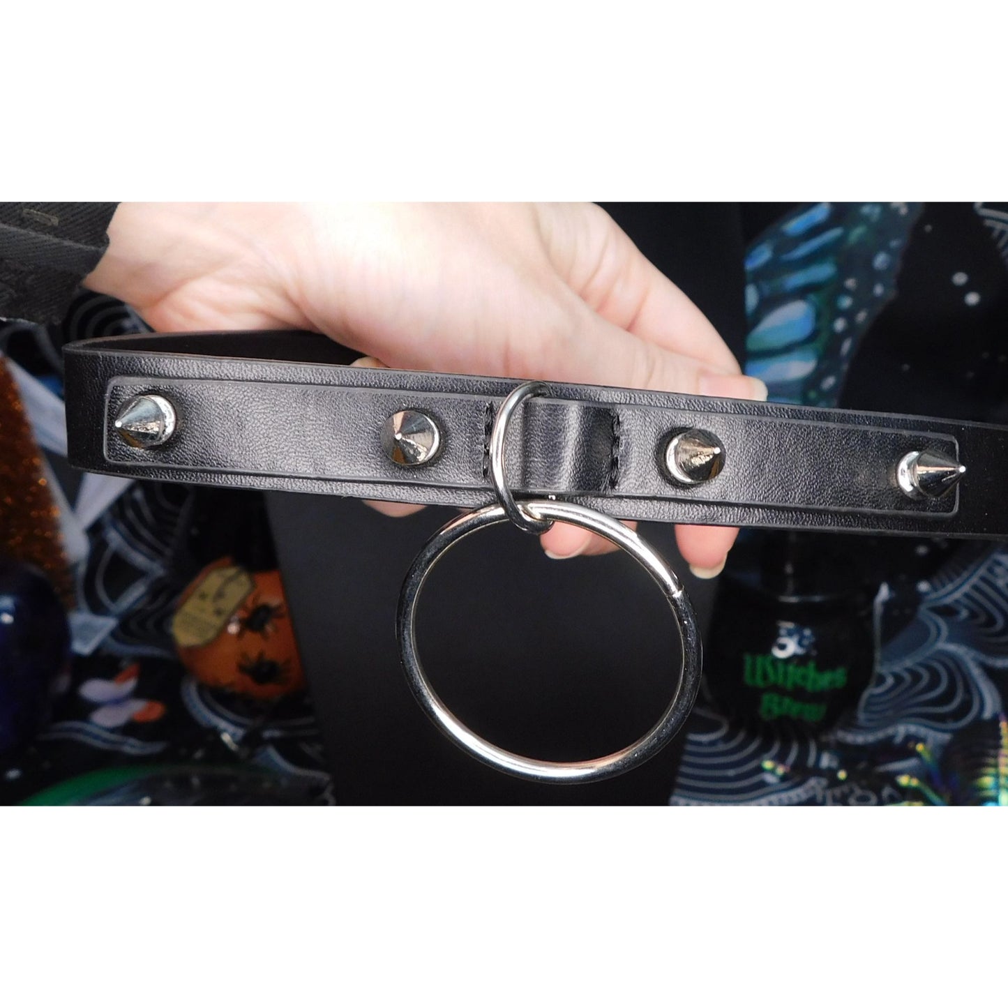 Gothic Punk Spiked Bondage Faux LeatherChoker