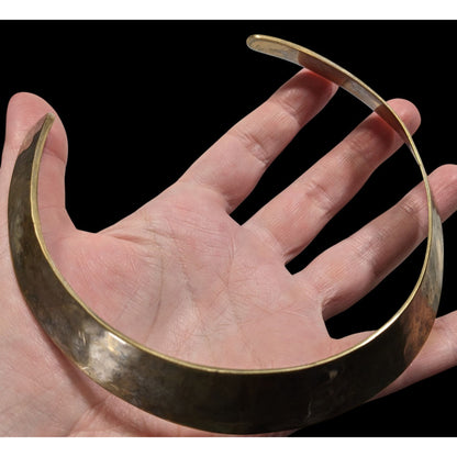 Vintage Brass Collar Necklace Handcrafted In India Statement Piece