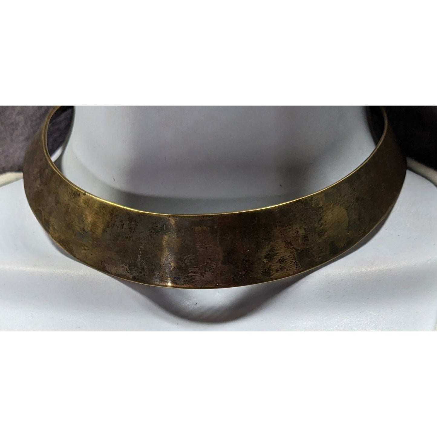 Vintage Brass Collar Necklace Handcrafted In India Statement Piece