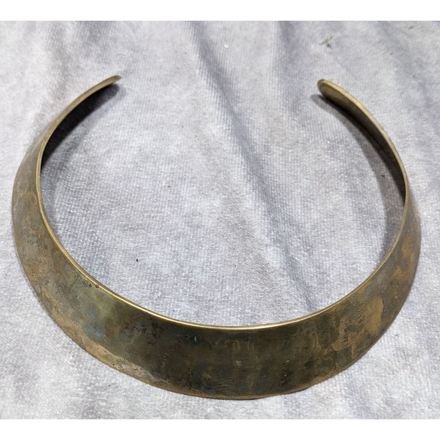 Vintage Brass Collar Necklace Handcrafted In India Statement Piece