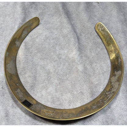 Vintage Brass Collar Necklace Handcrafted In India Statement Piece