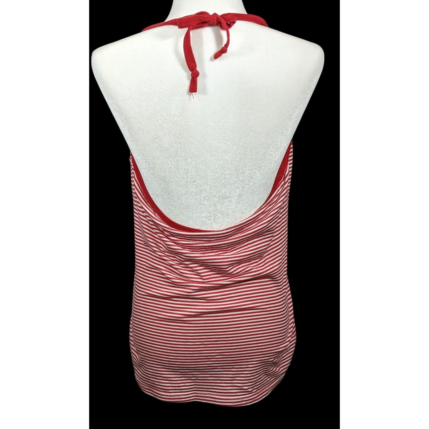 Vintage Retro Pinup Coney Island Mermaid Day Striped Halter Top