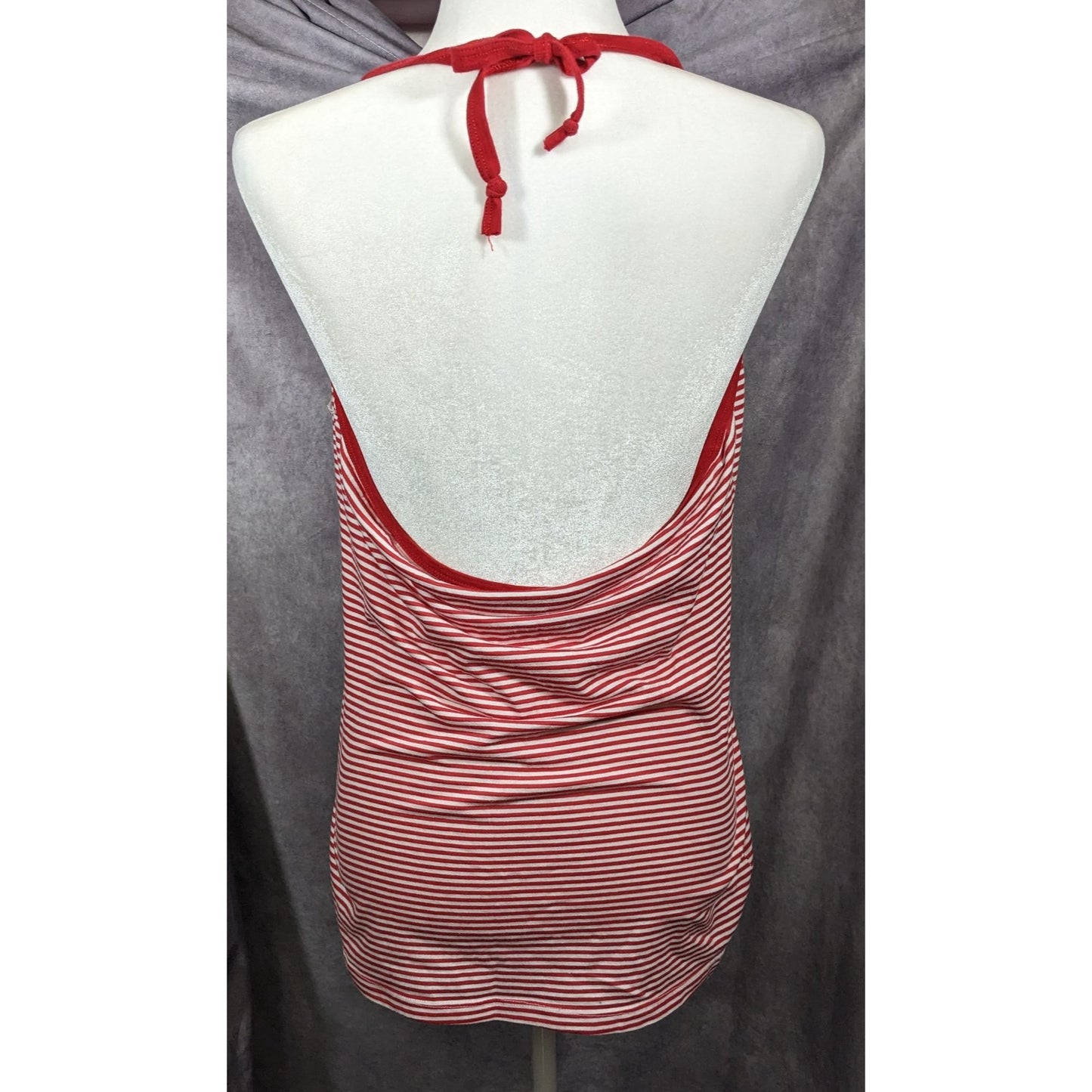 Vintage Retro Pinup Coney Island Mermaid Day Striped Halter Top