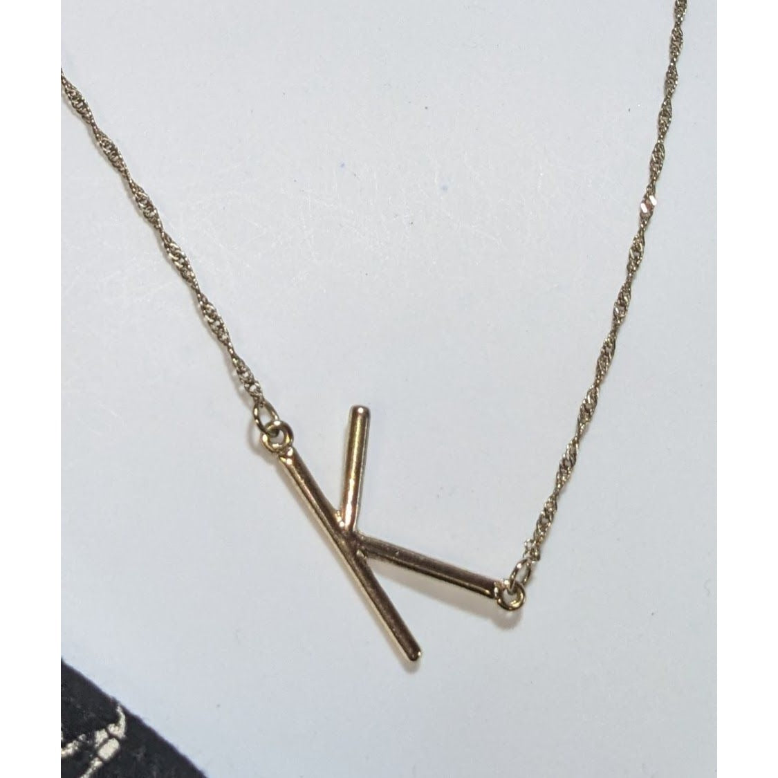 Silver Initial K Necklace Minimalist Letter Pendant Dainty Monogram Jewelry