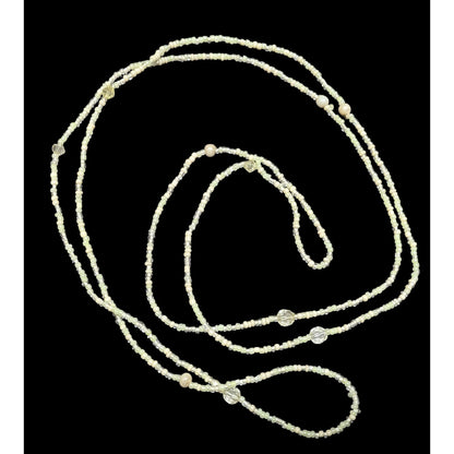 Simple Casual Cream Glass Beaded Necklace