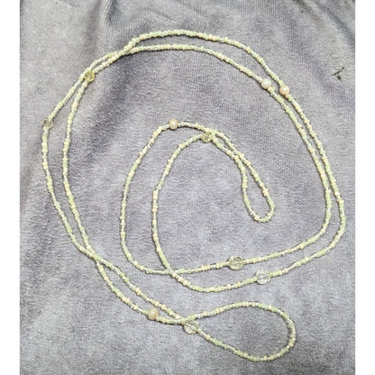 Simple Casual Cream Glass Beaded Necklace