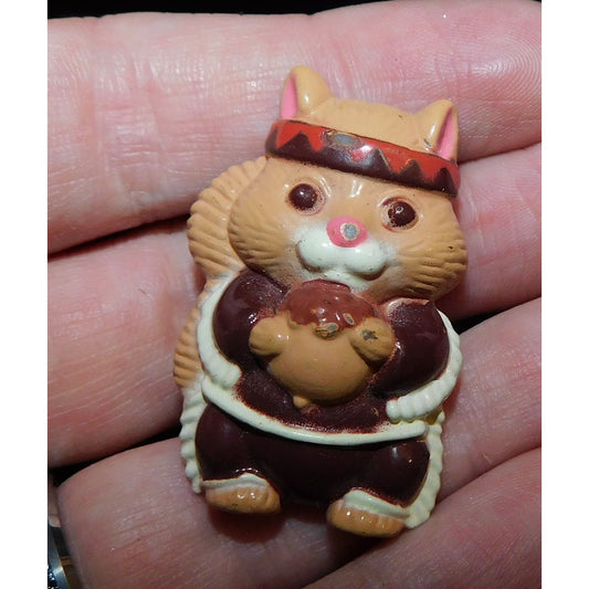 Vintage Hallmark Thanksgiving Squirrel Brooch