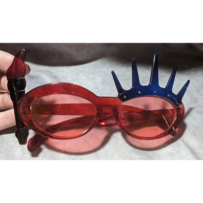 Lady Liberty Red And Blue Fashion Sunglasses