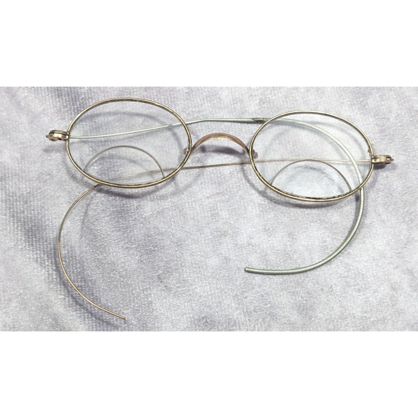 Hawkes Antique Oval Bifocal Silver And Gold Tone Glasses