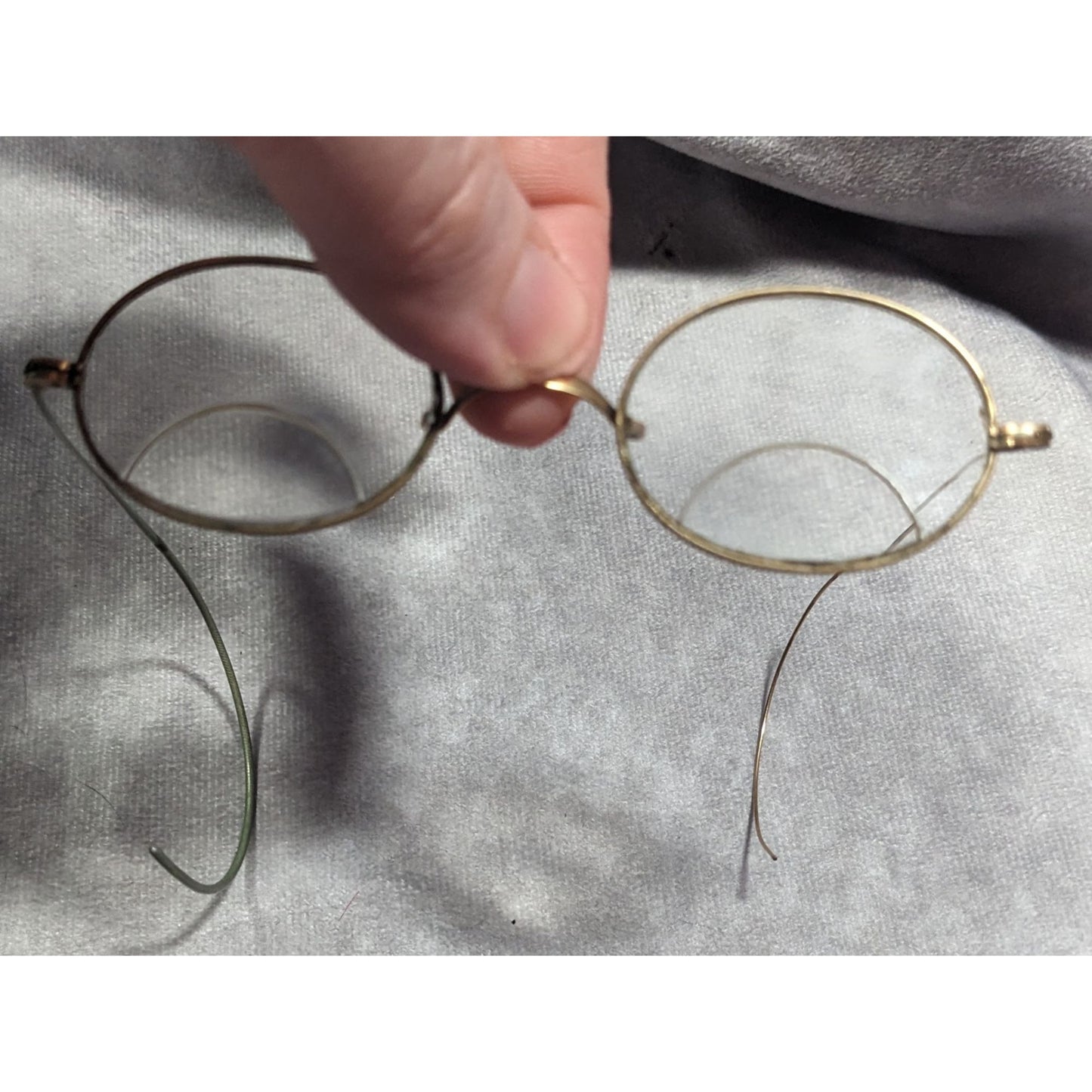 Hawkes Antique Oval Bifocal Silver And Gold Tone Glasses