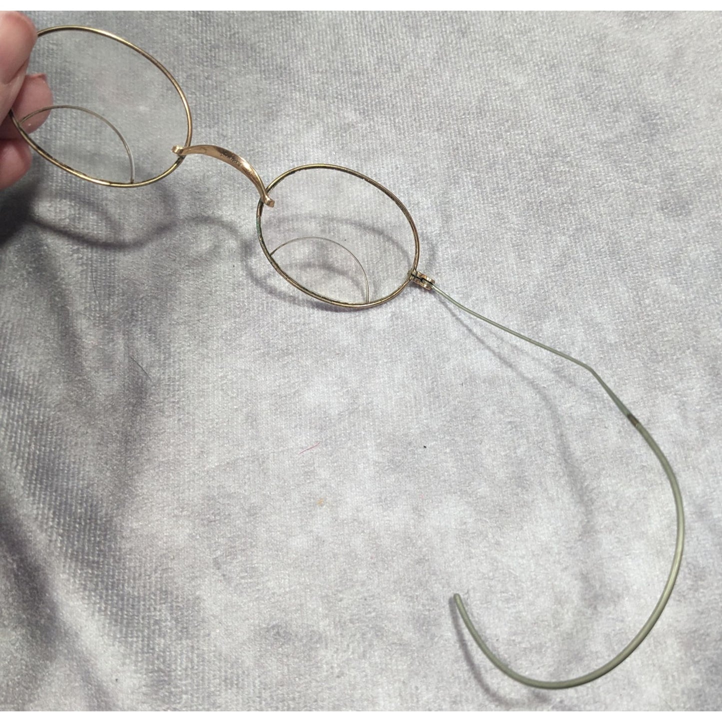 Hawkes Antique Oval Bifocal Silver And Gold Tone Glasses