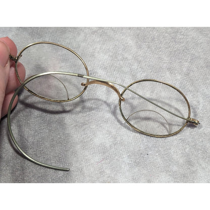 Hawkes Antique Oval Bifocal Silver And Gold Tone Glasses