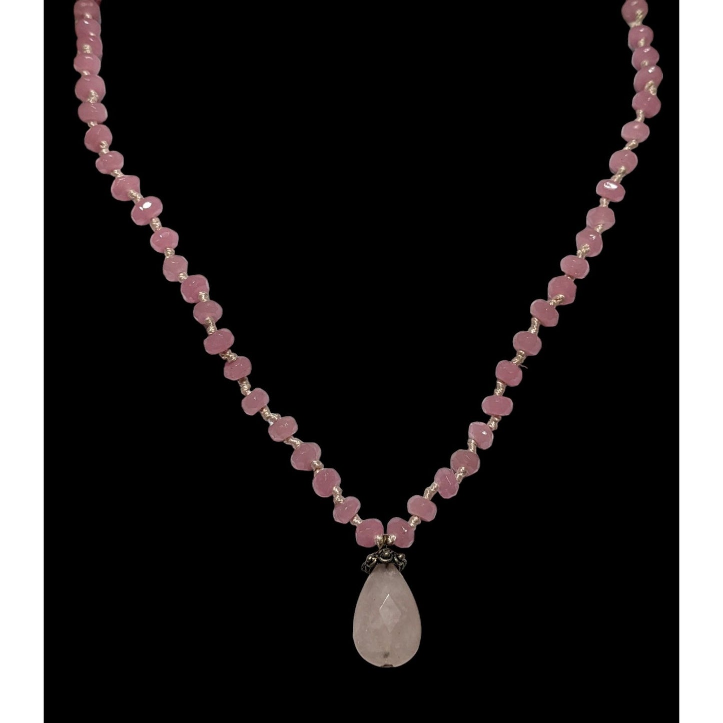 American Eagle Pink Quartz Beaded Necklace