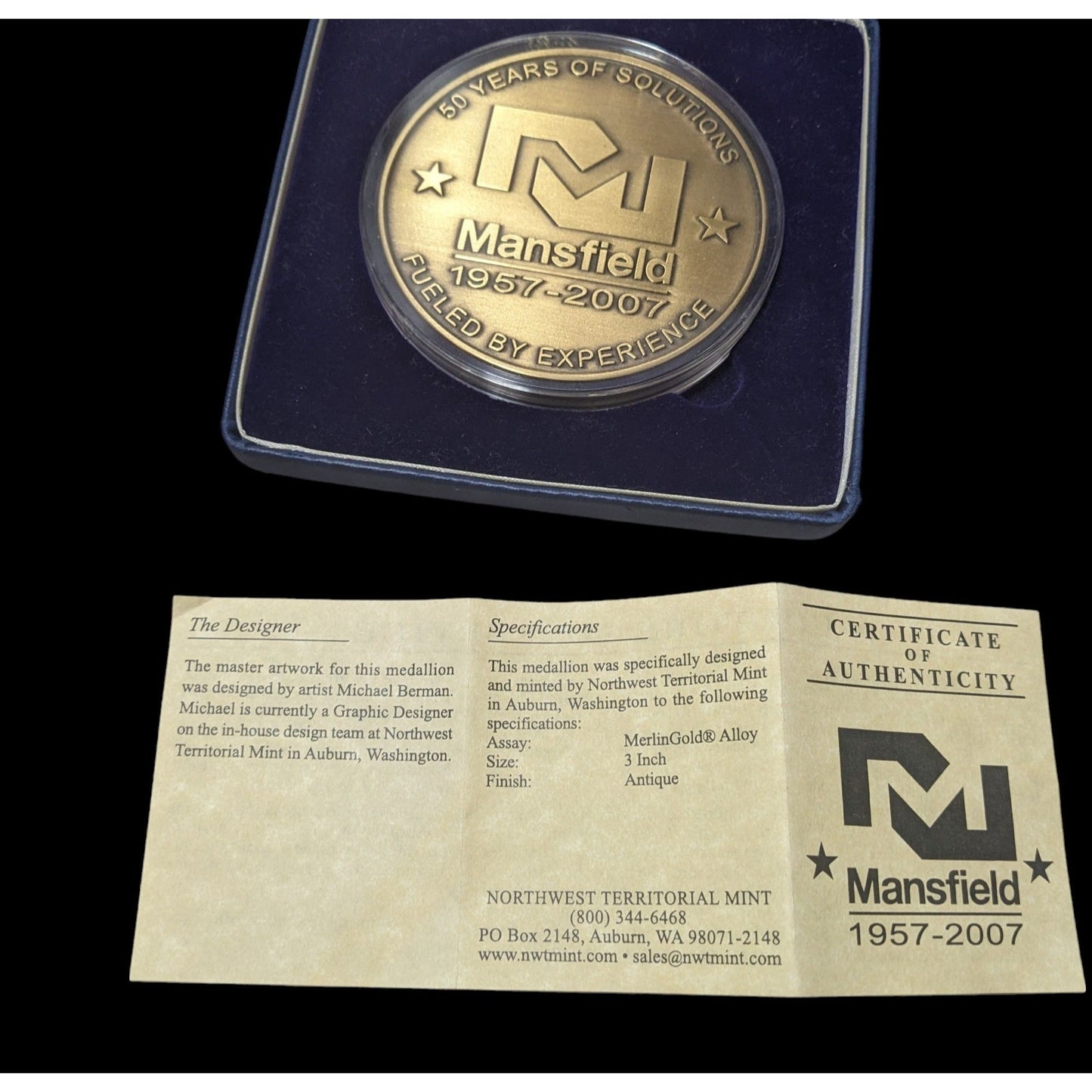 Mansfield Georgia 50th Anniversary Medallion