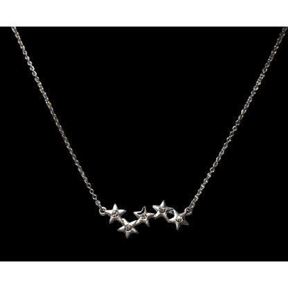 Minimalist Silver Sparkling Star Necklace