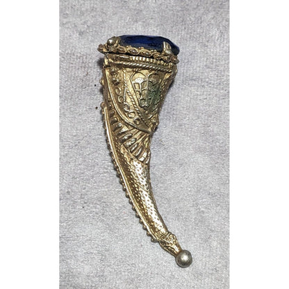 Vintage Gold Horn Shaped Trinket/Case