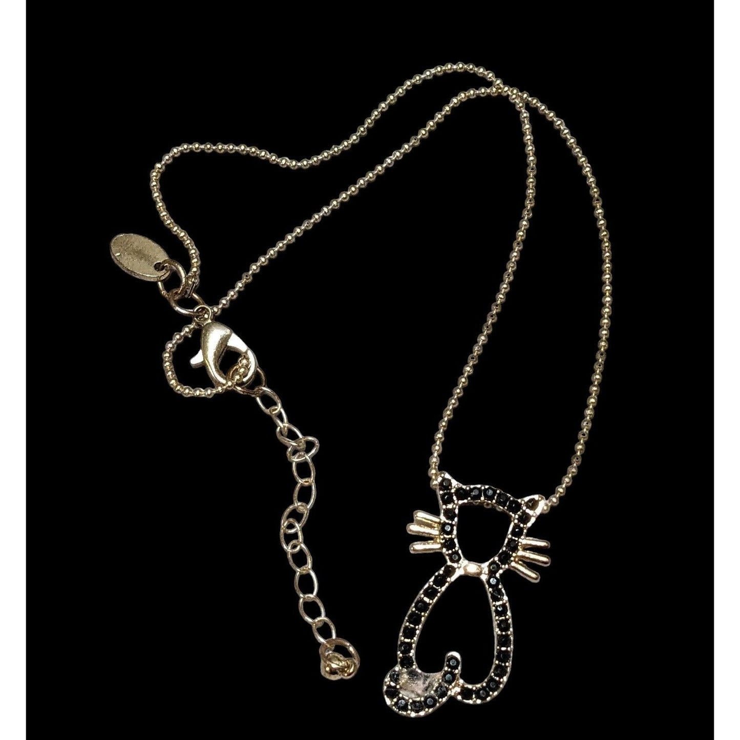 Charming Charlie Black Cat Necklace