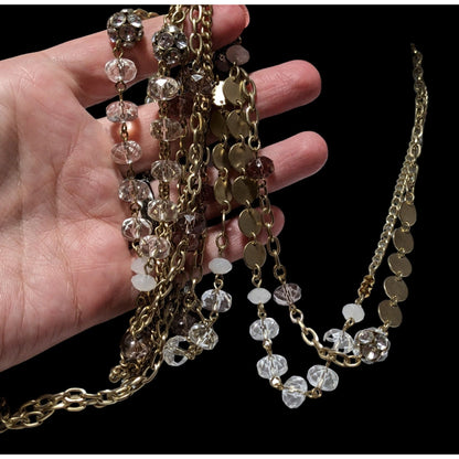 Y2K Gold Glam Multilayer Necklace