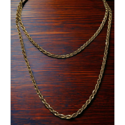 Gold Twist Chain Necklace