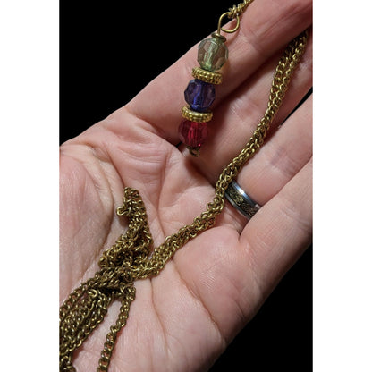 Jewel Tone Pendant Necklace